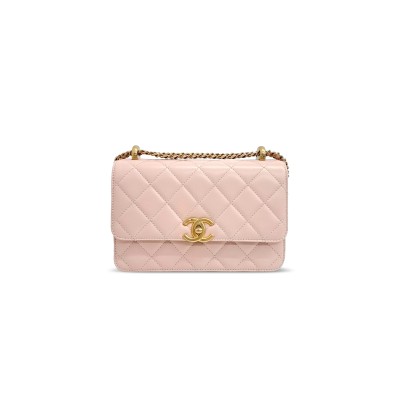 CHANEL CALFSKIN QUILTED FLAP BAG AS2649 (22*14*8cm)